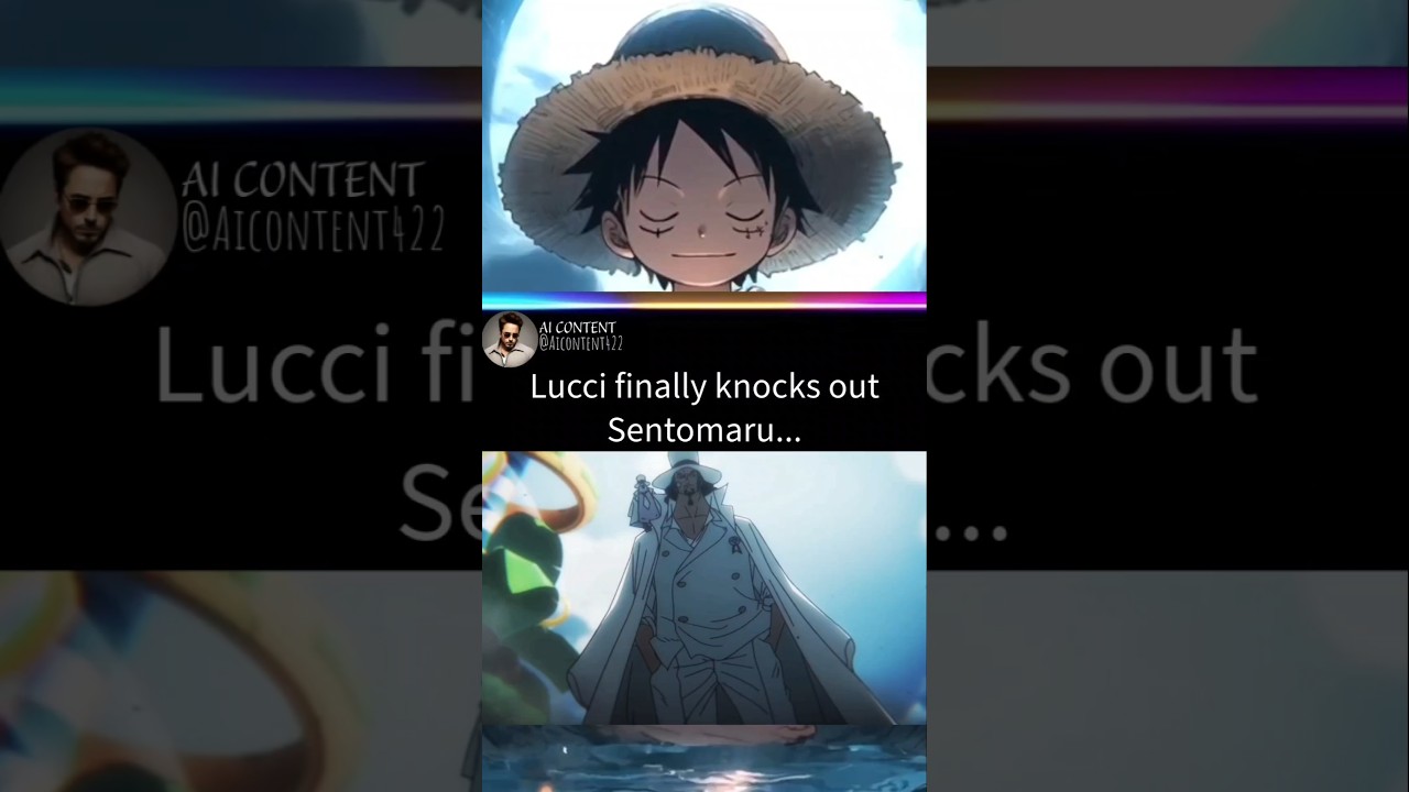 Lucci finally knocks out Sentomaru...