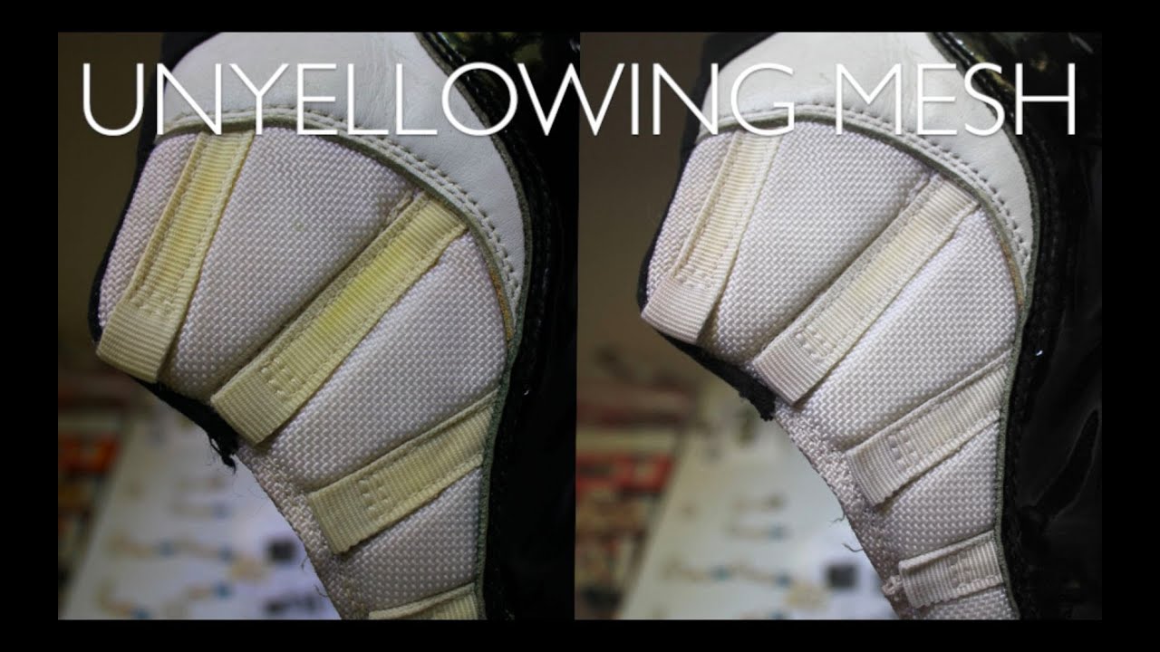 jordan 11 mesh yellowing