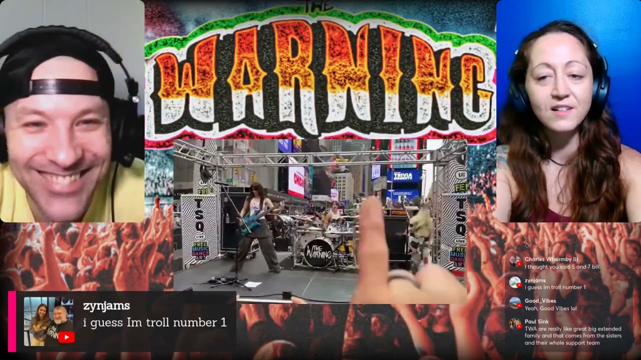 The Warning - Hell You Call A Dream & SHARKS (Live - Time Square) REACTION - THE WARNING WEDNESDAY