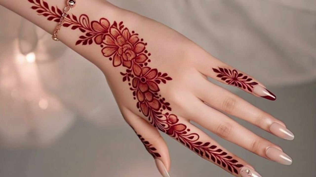 New mahndi winding design 2025