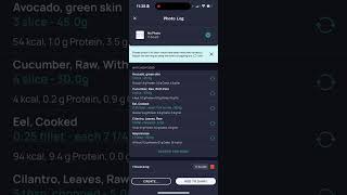 Celebrity Menu Photo Logging In Cronometer Profile