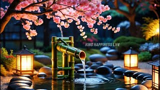 Japanese Zen Garden Relaxing Music 🌸 Peaceful Bamboo Water &amp; Soft Piano for Inner Calm