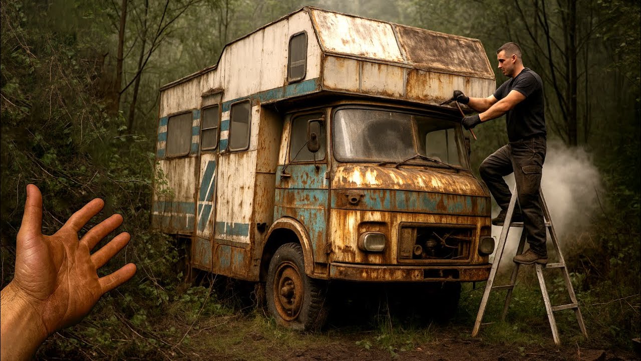 RESTORATION Abandoned 50-Years Retro Camper - BEFORE/AFTER