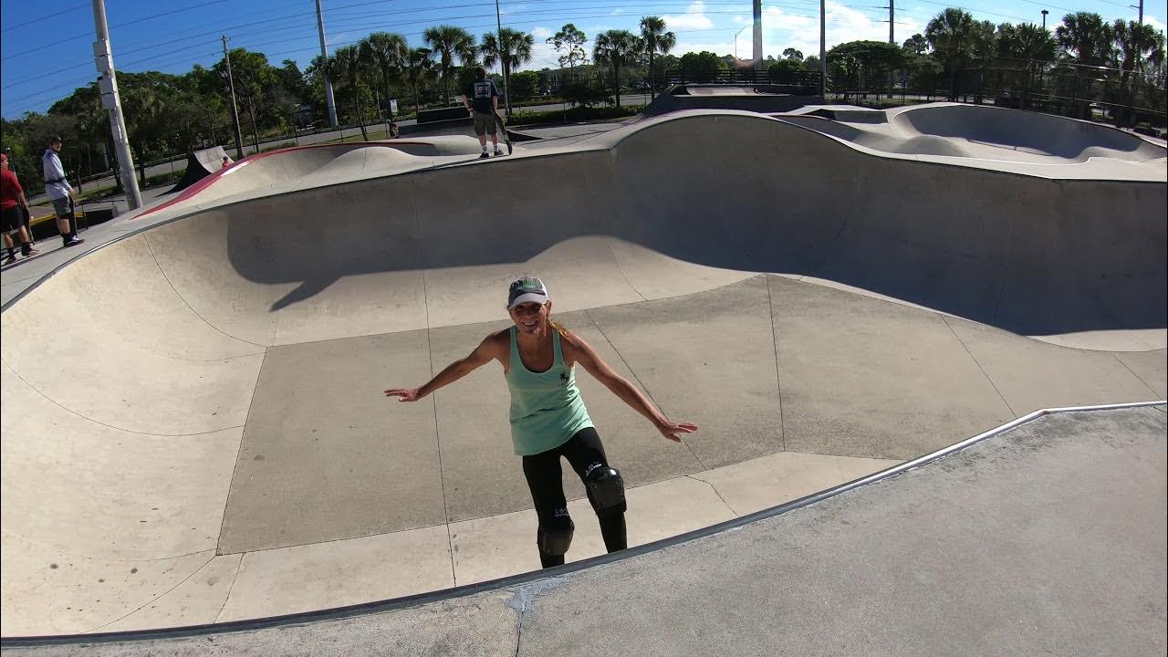 First person view roller skating Edge skate park in Naples Florida