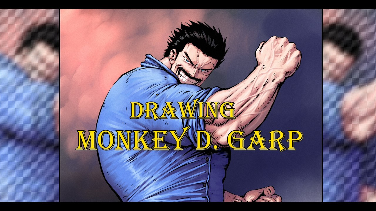 MONKEY D. GARP - Digital Drawing - [One Piece] - YouTube