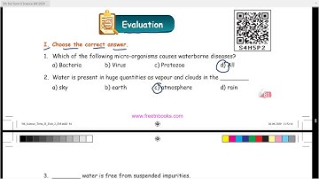 WATER - EVALUATION  - UNIT-2 - TERM-2 -  SCIENCE - 5TH STANDARD - ENGLISH MEDIUM