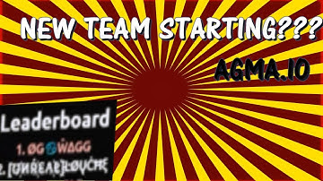 NEW AGMA.IO TEAM?