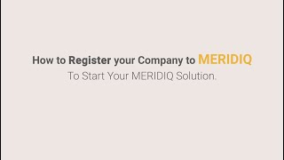 MERIDIQ Tutorial 1 - How to register screenshot 3