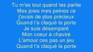 Sir Pathétik- Quand T'a Claqué La Porte + parole chords