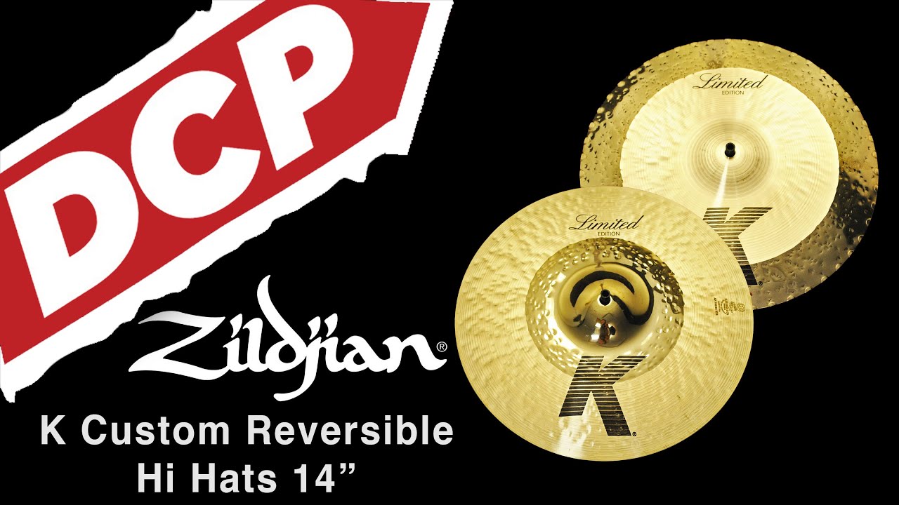 Zildjian K Custom Hybrid 10th Anniversary Reversible Hi Hat Cymbals 14