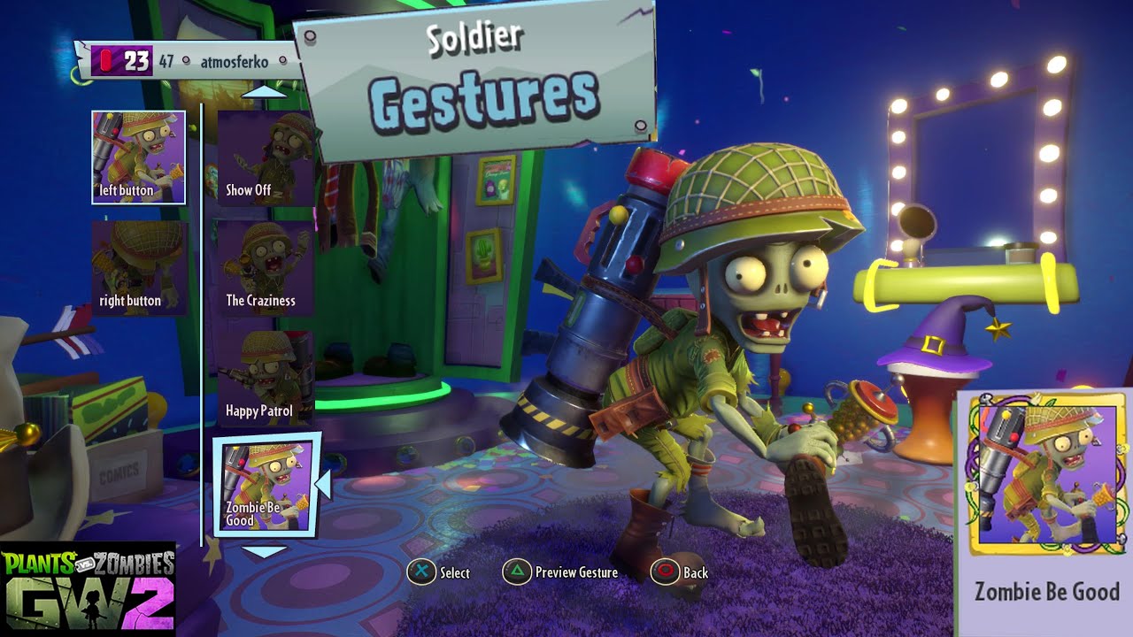 ALL SOLDIERS GESTURES / Plants vs Zombies Garden Warfare 2 - YouTube
