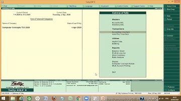 TCS Configuration in Tally.ERP9