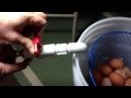 Pneumatic Egg Washer - Clean eggs gently with air and water
