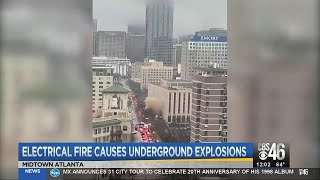 Electrical fire causes underground explosions