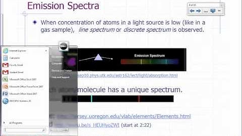 04   01 Atomic and Molecular Spectra   Introduction 07m 44s