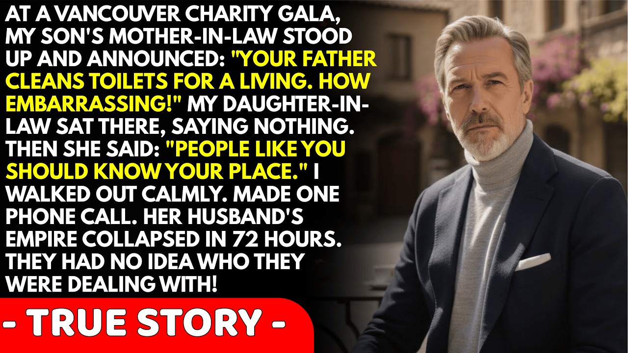 At A Charity Gala, My Daughter-In-Law's Mother Called Me A Toilet Cleaner In Front Of 200 Guests...