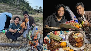 Winter Camping with My Brother in an Arunachal Paddy Field 🌾❄️