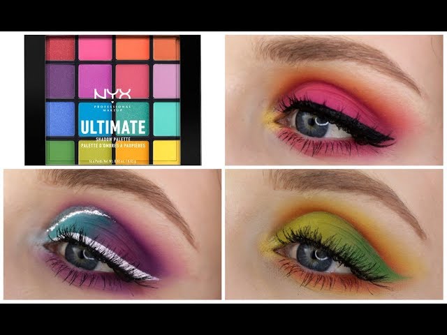 NYX ULTIMATE BRIGHTS PALETTE | 3 Looks, 1 Palette! - YouTube