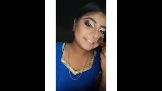 vibrant multicolored glitter cut crease/makeup tutorial/Sana's makeover