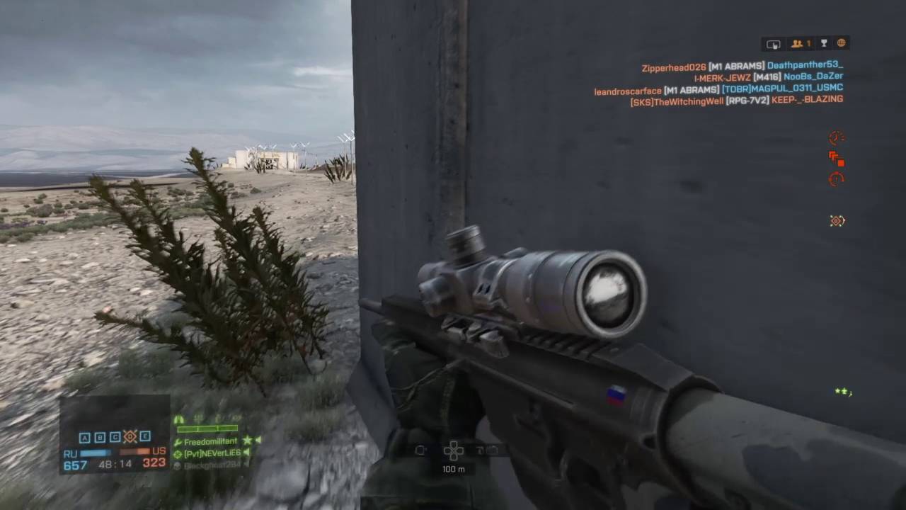 SR338 sniper gameplay Battlefield 4 ps4 gameplay