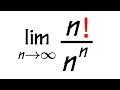 limit of n!/n^n as n goes to infinite