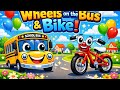 Wheels on the Bus Song for Kids – Fun Preschool Learning, Counting, ABC, Colors, Shapes