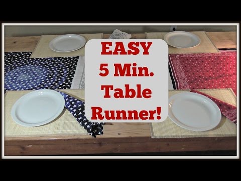 Easy 5 Minute Table Runner: 4th of July