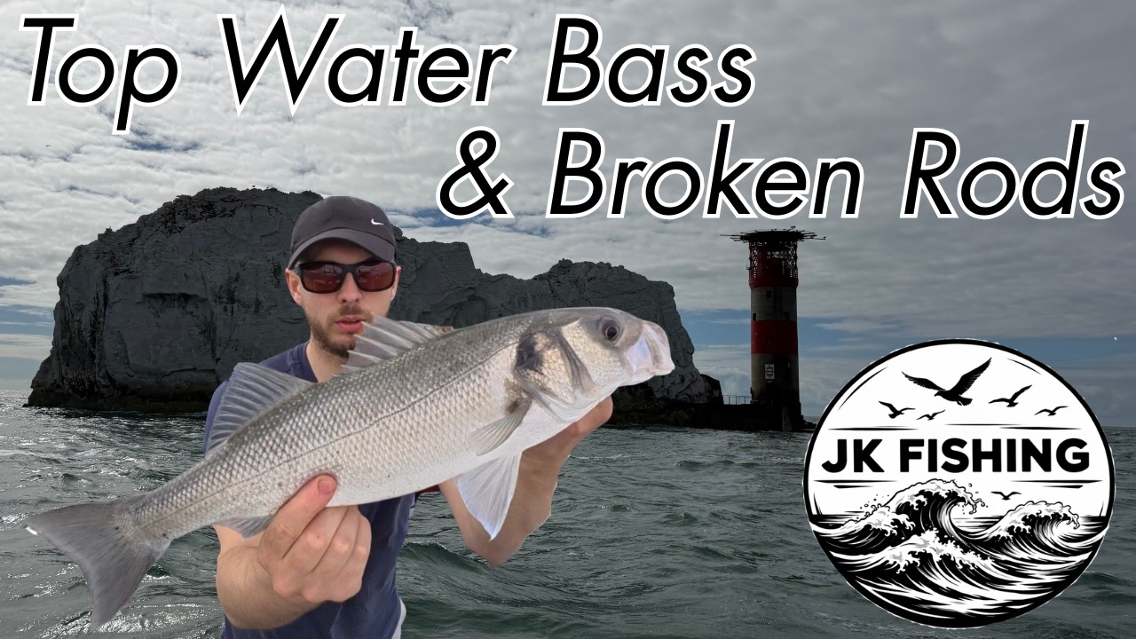Explosive Top Water Bass Fishing At The Needles! | Boat Fishing UK