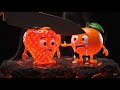 Knife on Strawberry, Orange Starts Crying 😭🍓 ASMR