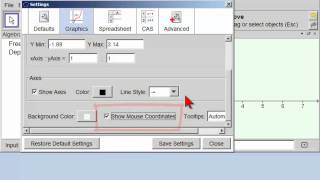 Show Mouse Coordinates - Setting