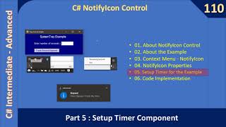 C# NotifyIcon Control | Part 5 - Setup Timer | C# Advanced #110