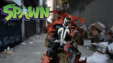 Mcfarlane Spawn on Throne  Action Figure Unboxing and review