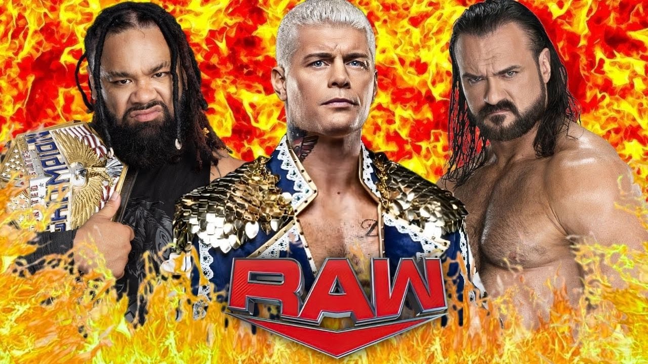 Drew McIntyre vs Cody Rhodes vs Jacob Fatu WWE Raw Netflix - FULL MATCH