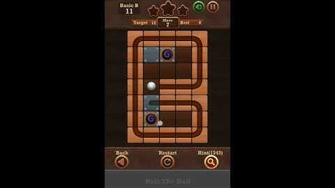 Roll The Ball Slide Puzzle 2 - Moves Basic B Level 11 Walkthrough