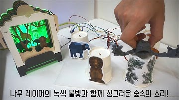 아두이노 페이퍼씨어터(외관) 활용한 동물 왕국 프로젝트2 [빛편] :코코아팹/오렌지보드_Arduino board project