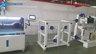 Wire cutting and stripping machine working with cable prefeeder machine - Yuanhan