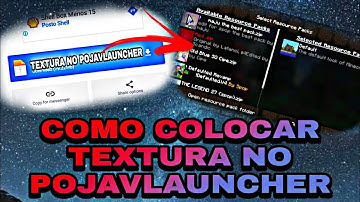 COMO COLOCAR TEXTURA NO POJAVLAUNCHER | TEXTURE PACK