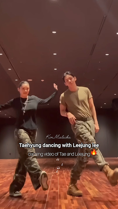 Taehyung dancing with Leejung lee, she posted this on her IG🔥 #shorts #taehyung #trending #bts