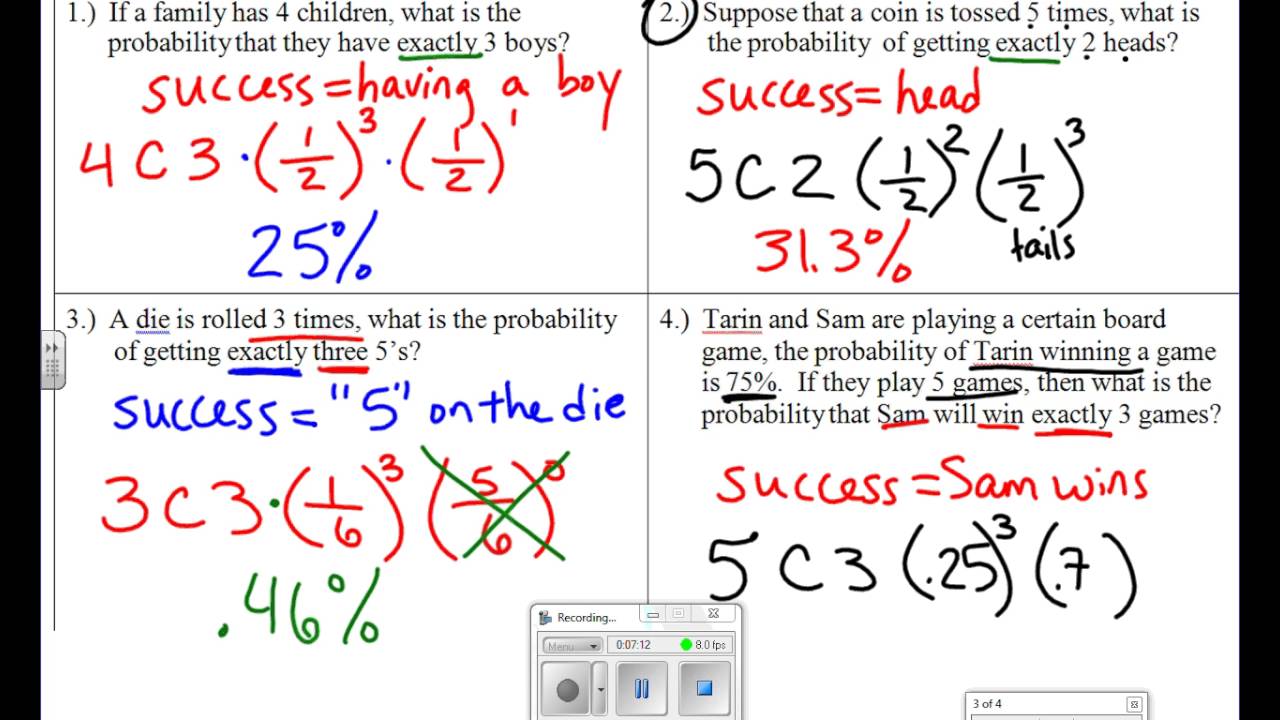 2 6 Binomial Probability-Experiments - YouTube