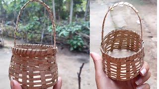 Realistic Mini Basket From Cardboard \/Diy Handmade Cardboard Craft\/Best Display Ideas।