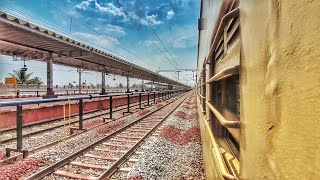 Arriving at Hubli Junction, world's longest railway platform