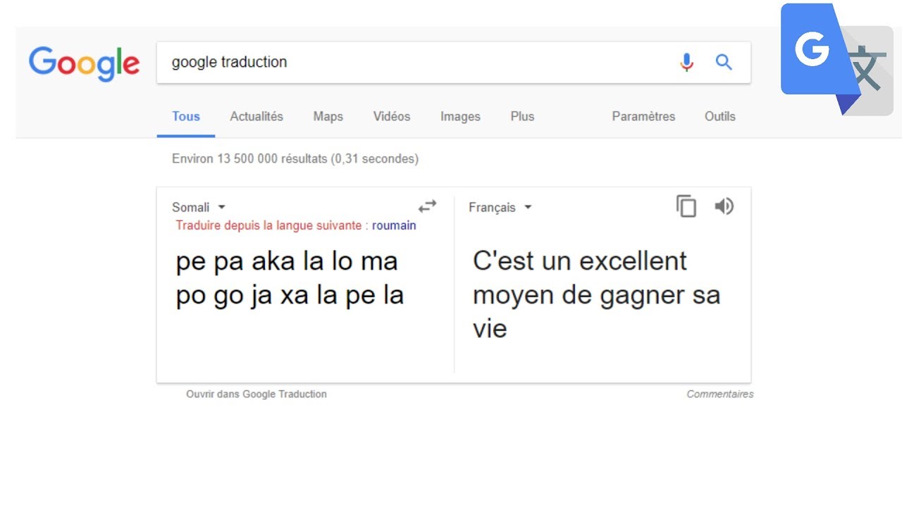 Google traduction