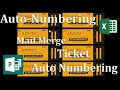 Auto Ticket Numbering with Publisher & Excel ✉️