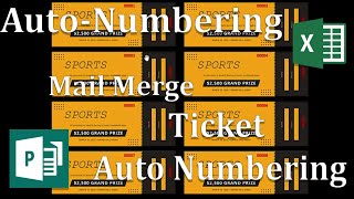 Ticket Auto Numbering Using Microsoft Publisher and Excel - Mail Merge screenshot 2