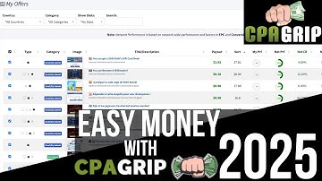 How To Make Money On CPAGrip 2025 | CPA Marketing Beginner Tutorial