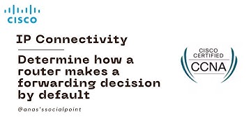 CCNA 34: Determine how a router makes a forwarding decision by default