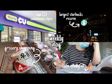 weekly vlog🍄cooking diaries🍳largest starbucks reserve, first korea CU in Malaysia🌸