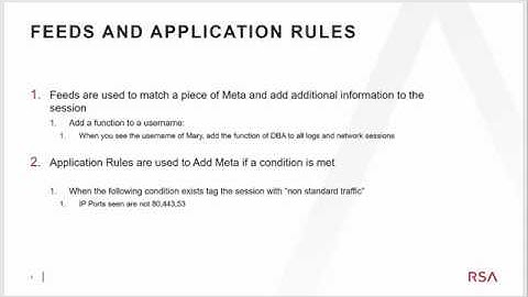 Using Application Rules and Feeds in NetWitness