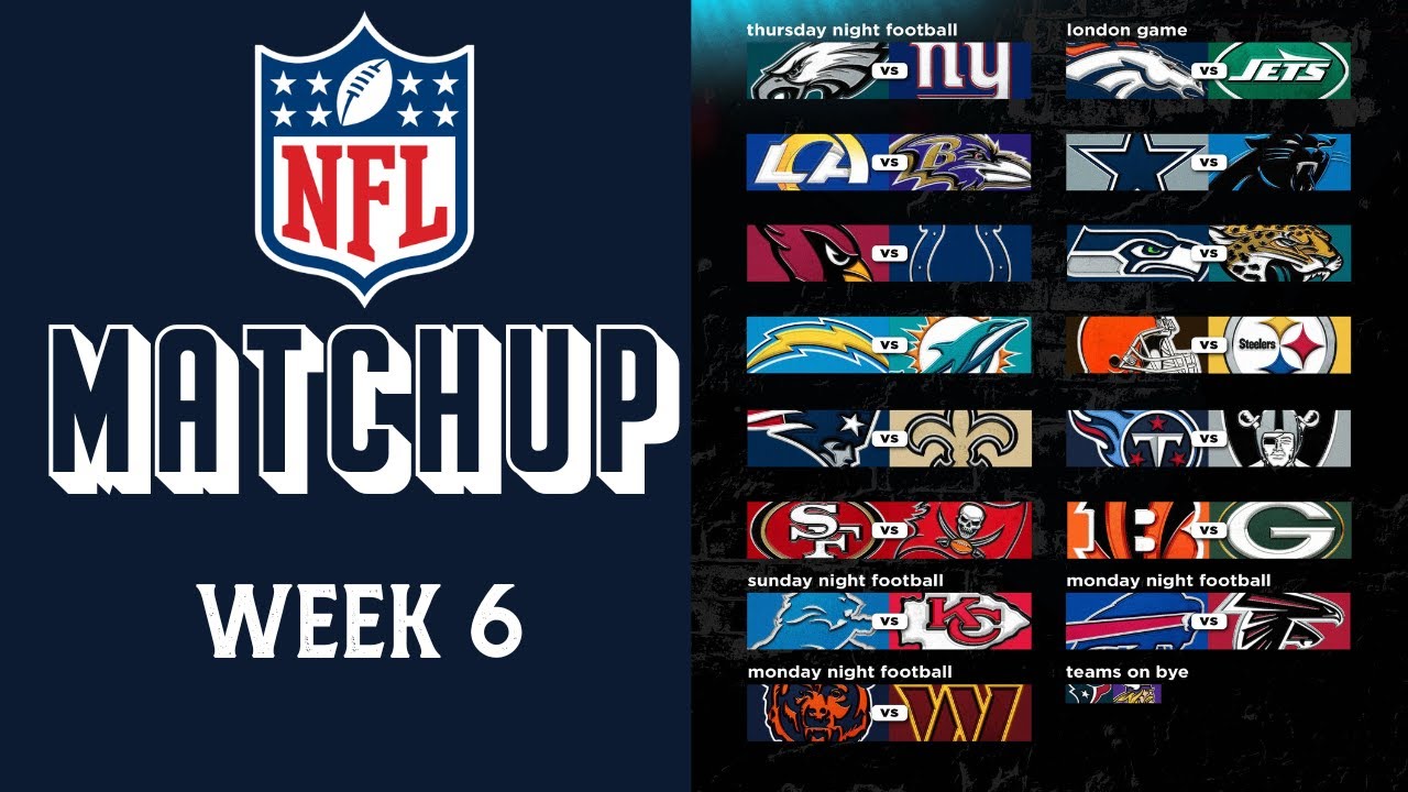 Week 6 NFL Matchups You Can’t Miss – Full Game Previews & Odds! - YouTube