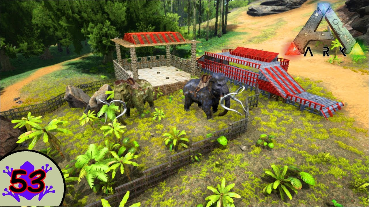 Ark: Shredder's Zoo - Mammoth Zoo Enclosure and Tame [53] - YouTube